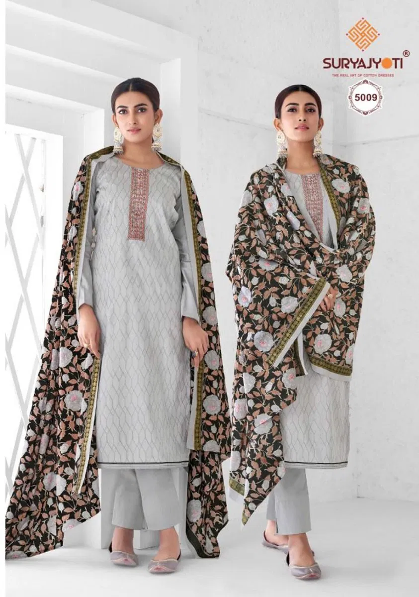 Nushrat Vol 5 By Suryajyoti Jam Stain Dress Material Catalog
